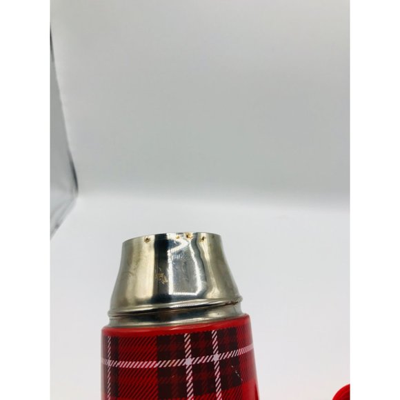 Austin’s original Deep Eddy Vodka red plaid 8 oz. thermos bottle with cup. - Picture 7 of 13